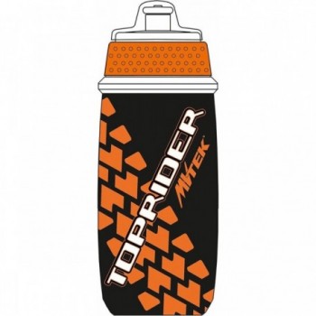 Bouteille MTB TOPRIDER 650ml Orange/Noir avec Bouchon Anti-Poussière - MVTEK - 1