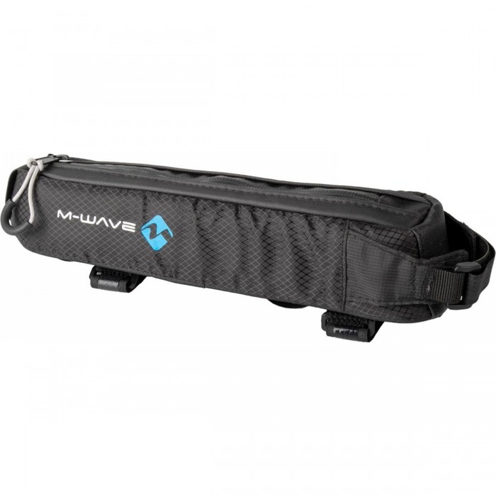 Bolsa de Marco Impermeable M-WAVE Rough Ride Top Screw Negra 0,75L - 1