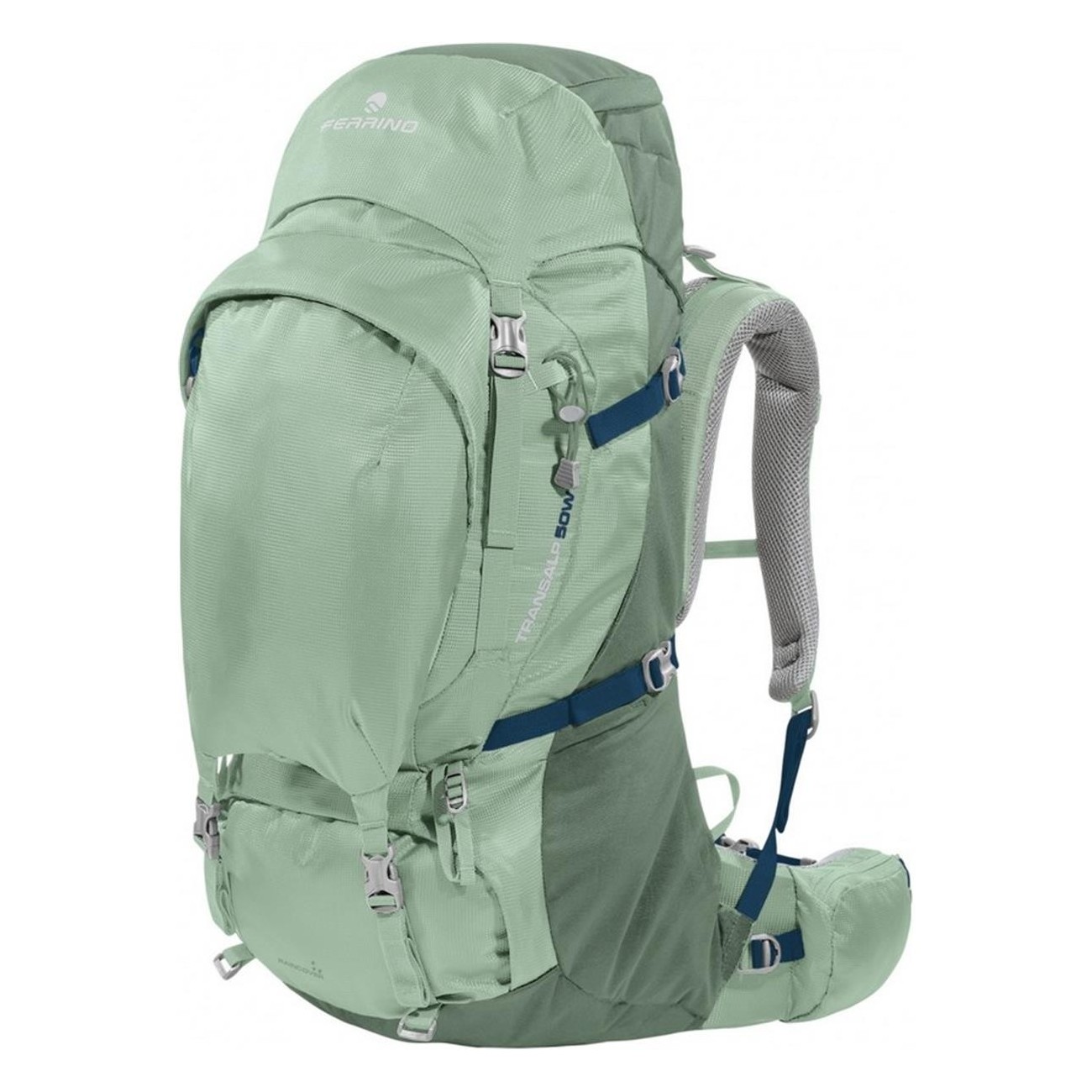 Mochila Transalp 50 Lady Verde 50L Ergonómica con Funda - 1