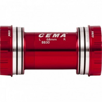 BB30 Interlock Bottom Bracket for Shimano, 68/73 mm Width, 42 mm Diameter, Red - 2