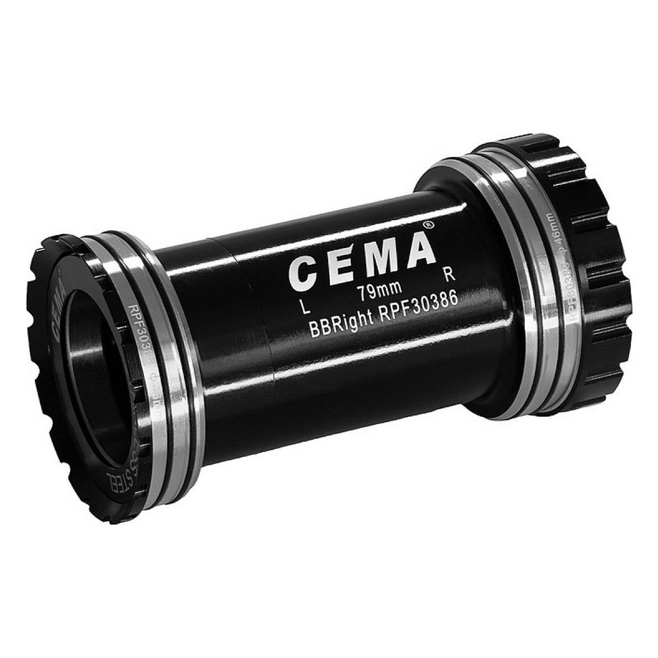 BBright46 Interlock Bottom Bracket for Shimano, 79mm x 46mm, Black Ceramic - 2