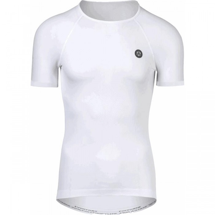 Unisex White Base Layer L-XL, Short Sleeve and Breathable with Polygene Technology - 1