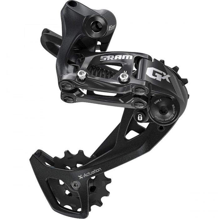 Deragliatore Posteriore SRAM GX 2x11 Velocità, Gabbia Media, Nero - Cambio Veloce e Preciso con Tecnologia X-Actuation e Frizion