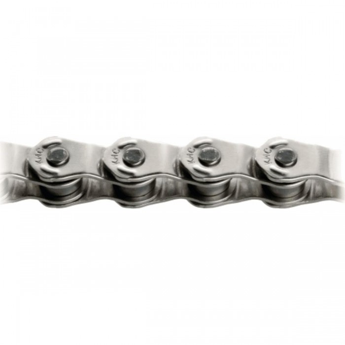 Cadena BMX 1v HL710 Half Link Plata 1/2x1/8 con MissingLink - 1