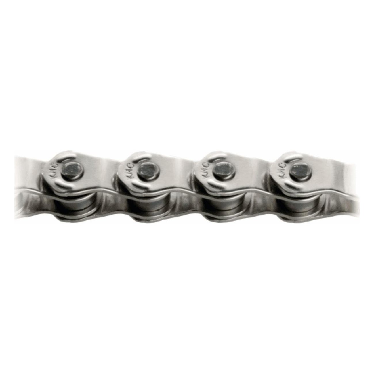 Cadena BMX 1v HL710 Half Link Plata 1/2x1/8 con MissingLink - 1