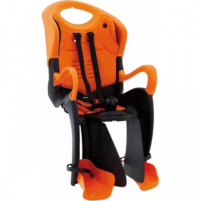 Tiger Bellelli Rear Bike Seat, Rack Mount 22kg, Black/Orange - 1