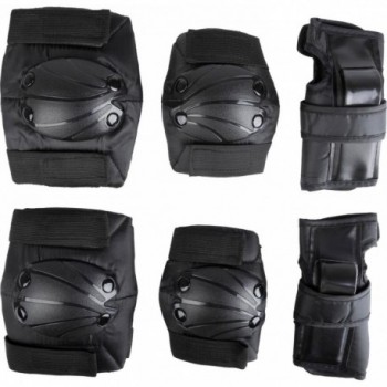 Black Protection Set for Kids and Teens - Elbow, Knee, and Wrist Guards - 1