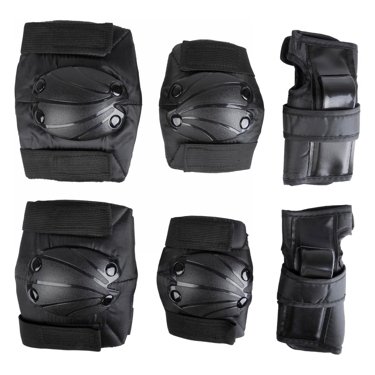 Black Protection Set for Kids and Teens - Elbow, Knee, and Wrist Guards - 1