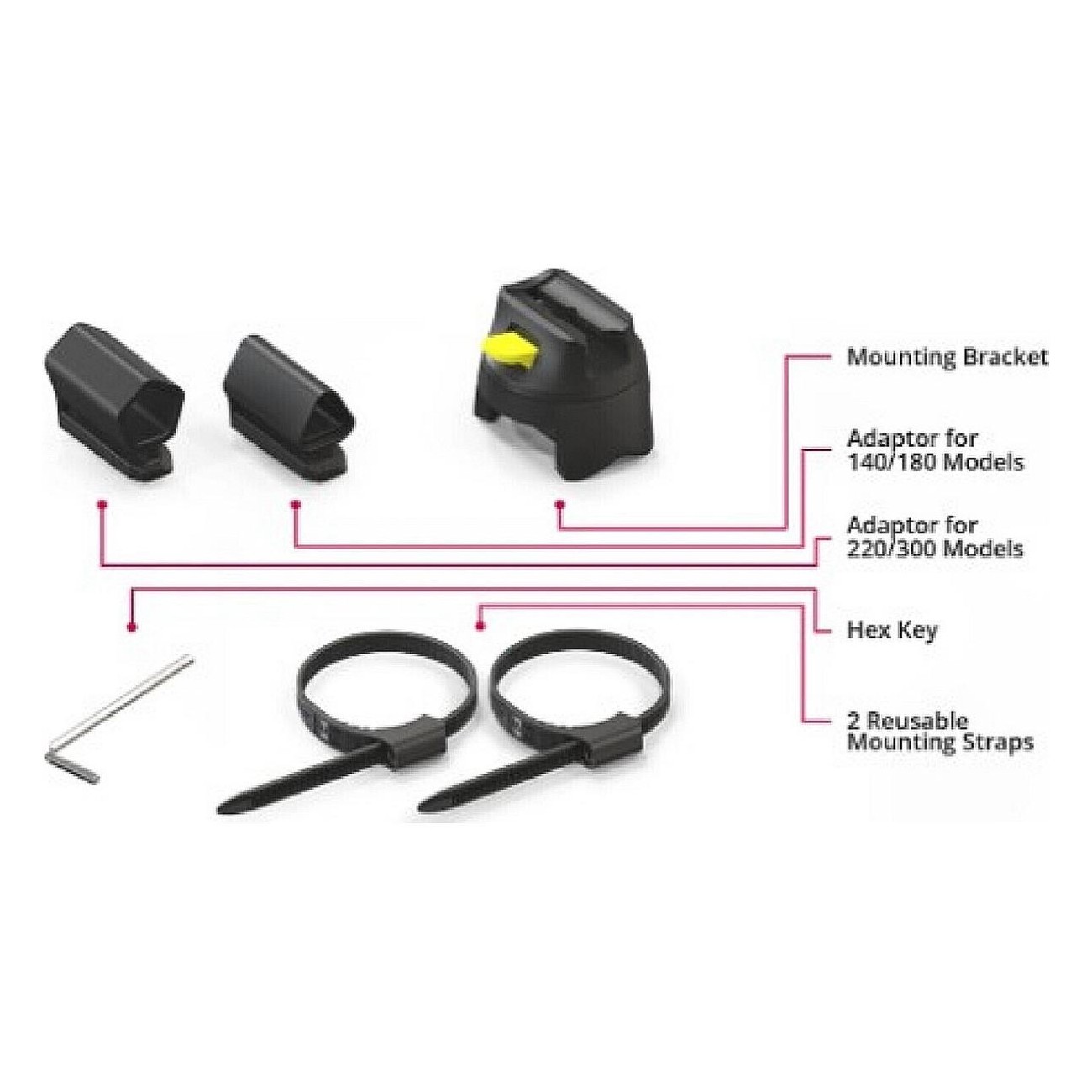 Voxom U-Lock Halterung für Fahrradrahmen - Kompatibel mit allen Voxom U-Schlössern - 2