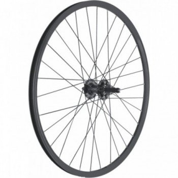 26' Black Aluminum MTB Front Wheel with QR100 Disc Brake - 1