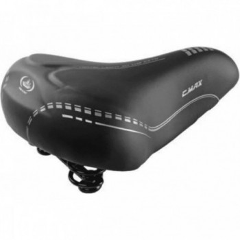 Selle Citybike Max Comfort Noire avec Ressorts et Rembourrage FLEX PU 265x210 mm - 1