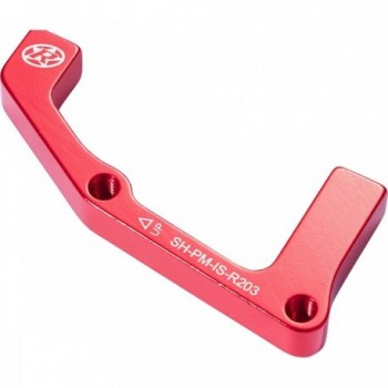 Shimano 203 mm Hinterrad Scheibenbremsadapter Rot aus Aluminium - 1