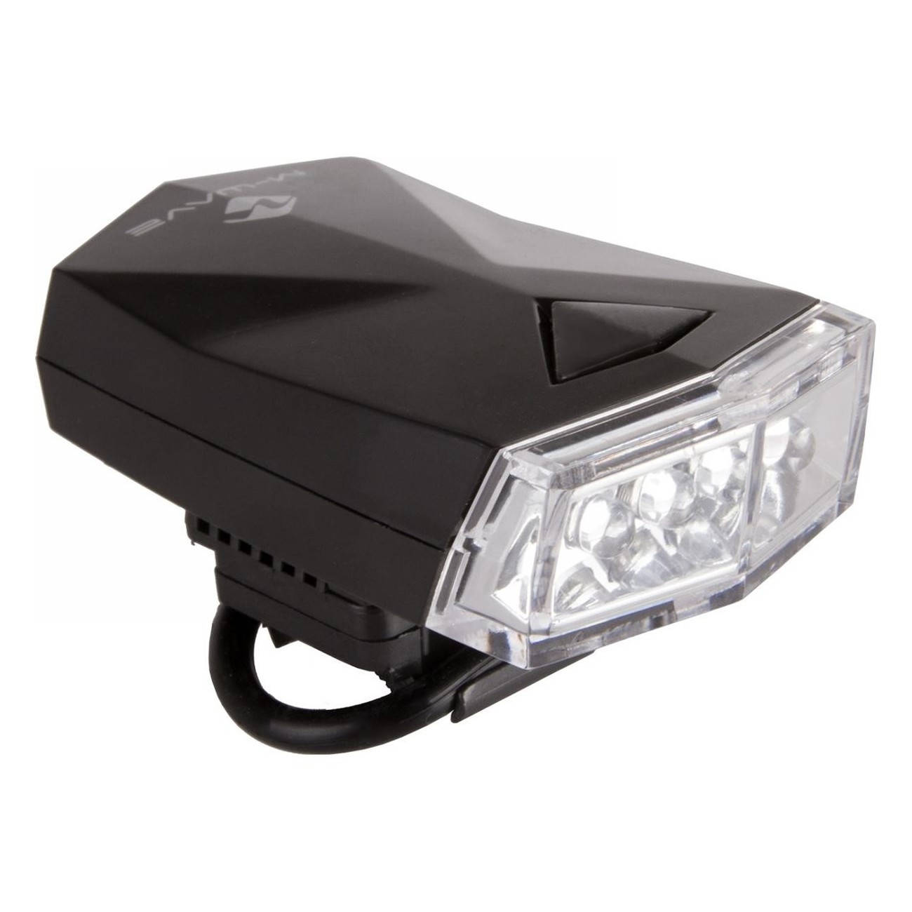 M-Wave Apollon 4.3 LED Fahrradlampe mit 3 Funktionen, Universalhalterung und Batterien - 1