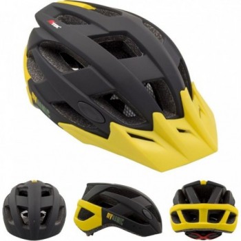 Casco Dynamic Negro y Amarillo Talla M - Seguridad EN1078, Confort y Ventilación - 1