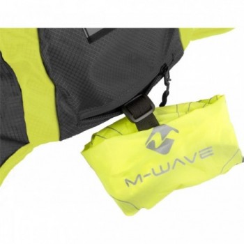 M-Wave Rough Ride Back Motorrad Rucksack Gelb Neon 46x28x12 cm mit Reflexdruck - 3