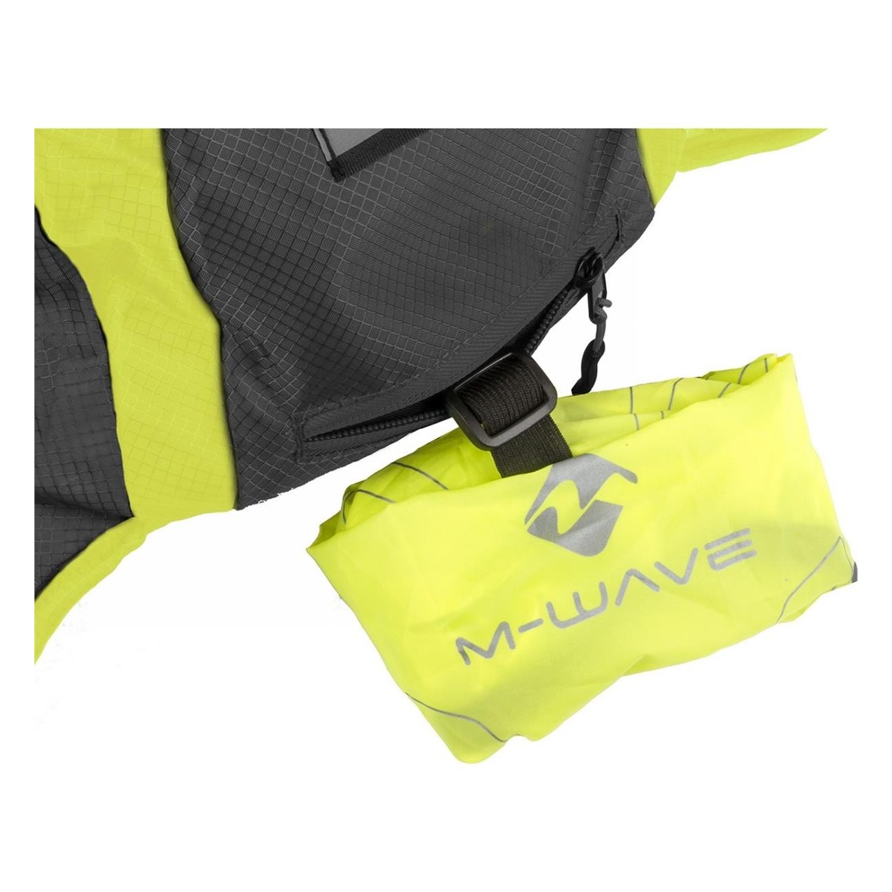 M-Wave Rough Ride Back Motorrad Rucksack Gelb Neon 46x28x12 cm mit Reflexdruck - 3