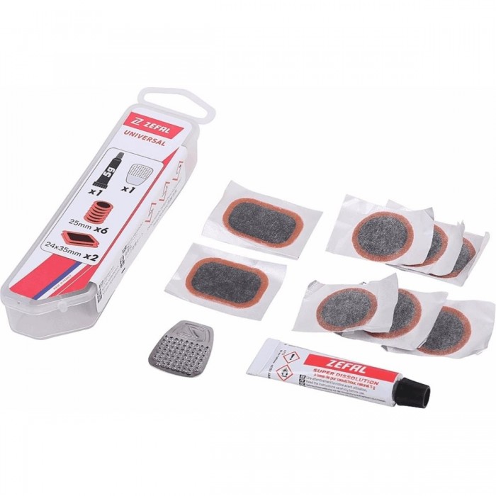 Zefal UNIVERSAL Air Chamber Repair Kit with Patches and Glue - 8 Patches - 1