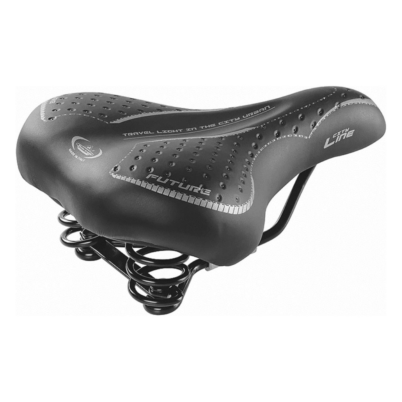 Selle Future Lady Citybike Noire avec Ressorts, Confort et Style, 250x190 mm - 1