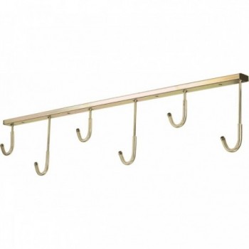 Ceiling Bike Rack 4 Places in Galvanized Tropical Gold with PVC Caps - 1