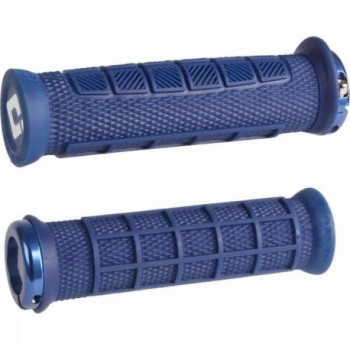 Manopole MTB ODI Elite Pro Lock-On 2.1 Blu Navy con Morsetti Blu, 130mm - 1 - Manopole - 0711484192609