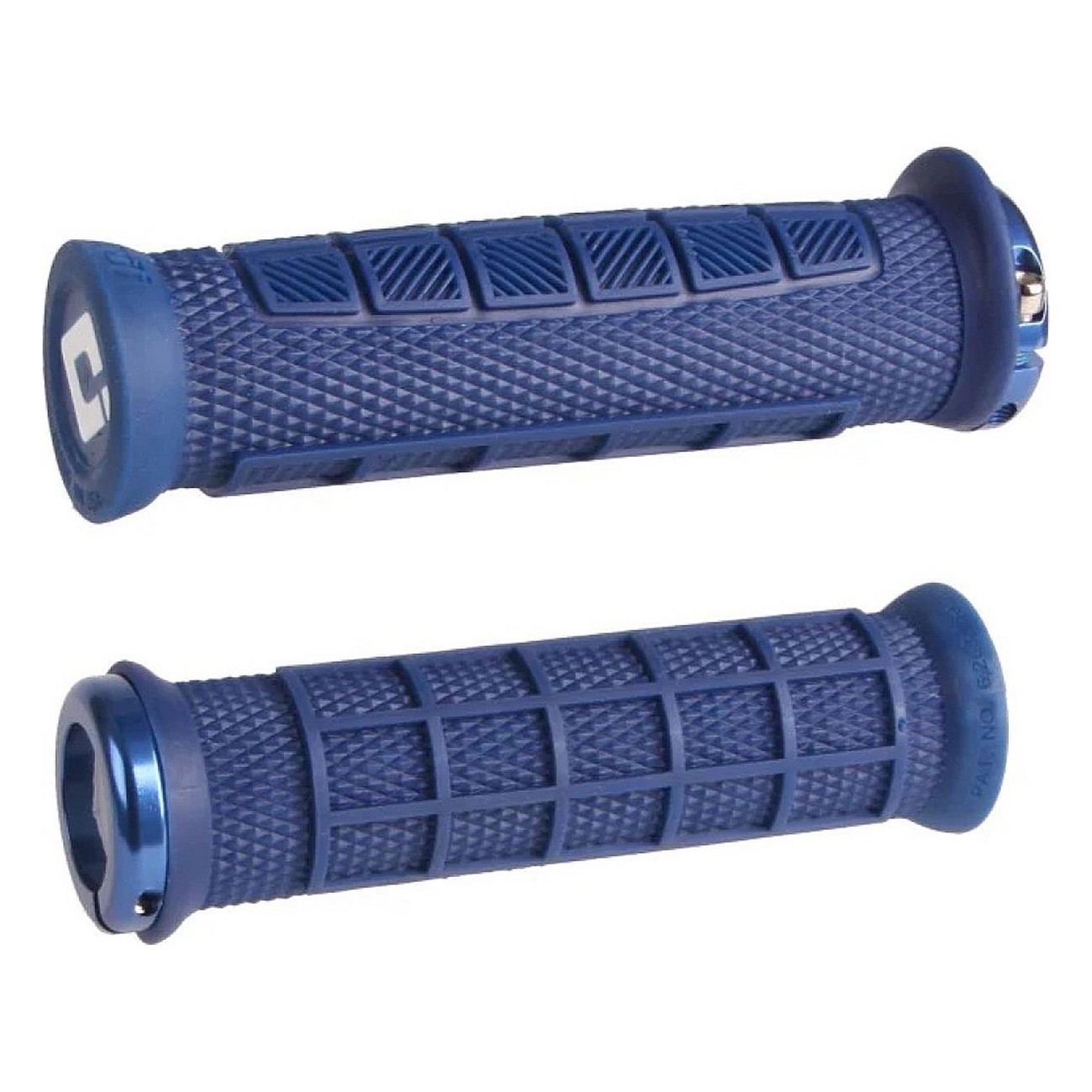 Manopole MTB ODI Elite Pro Lock-On 2.1 Blu Navy con Morsetti Blu, 130mm - 1 - Manopole - 0711484192609