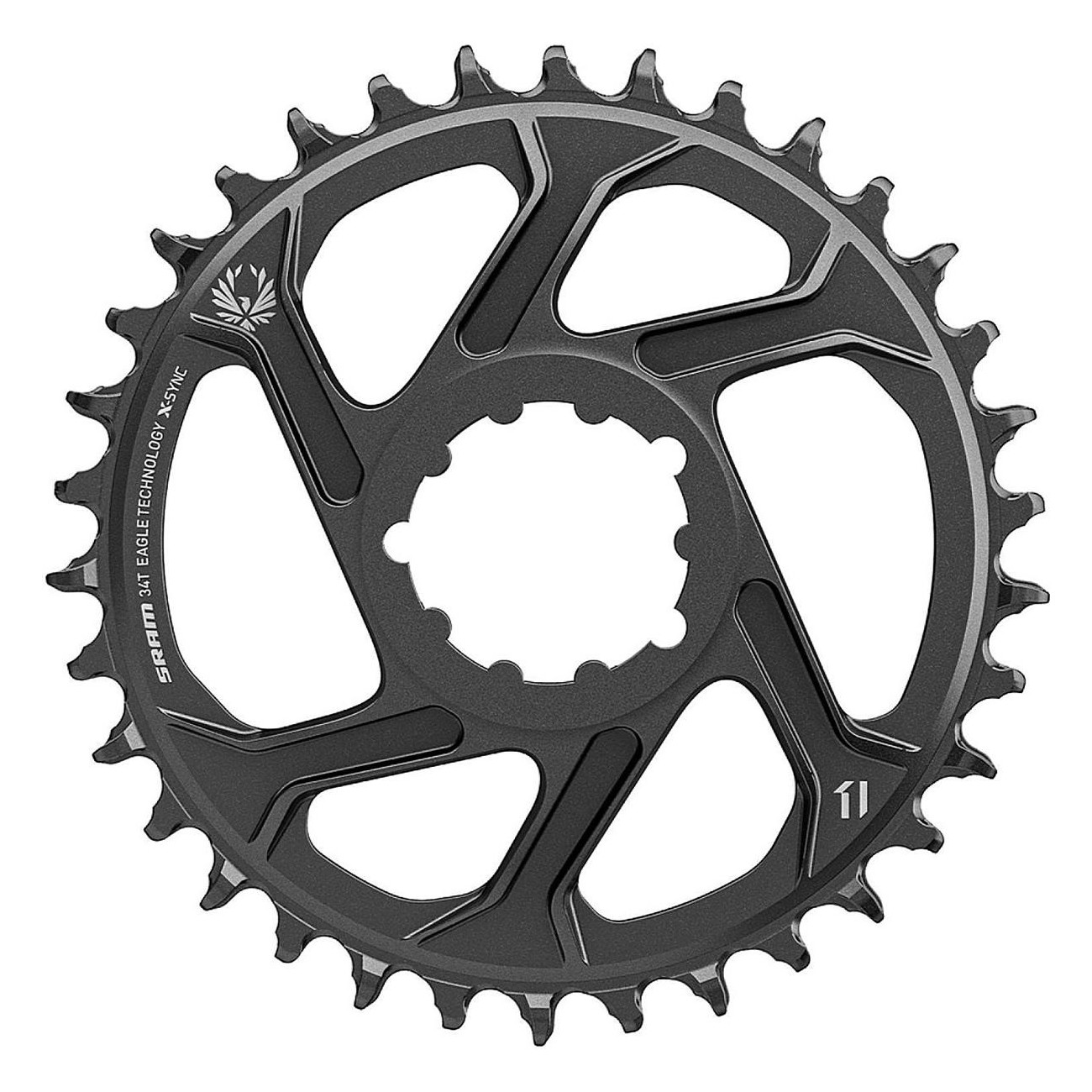 SRAM X-SYNC 2 Eagle 34T Chainring, Direct Mount, 3mm Offset, Boost, Black - 1