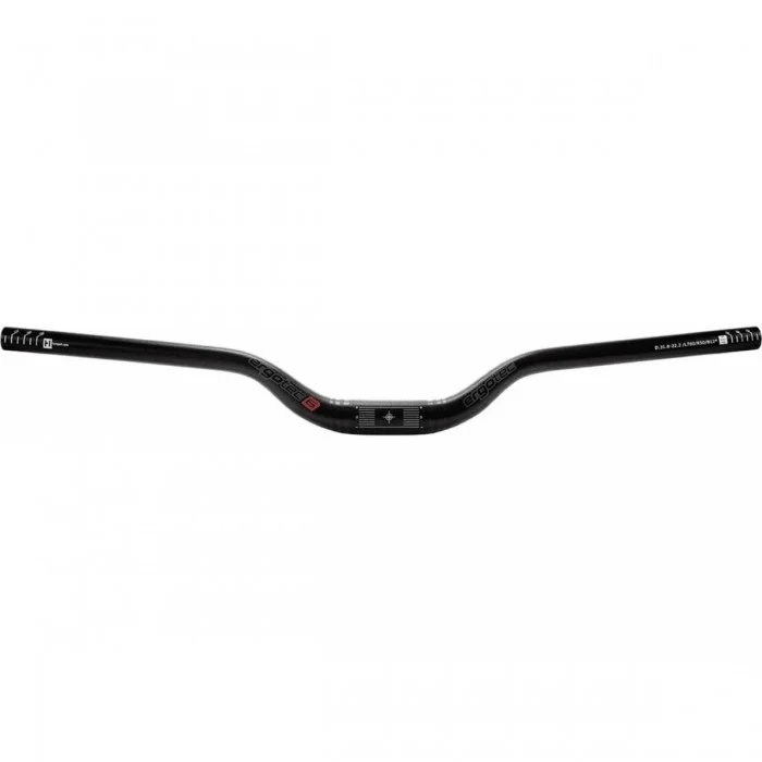 Black Aluminum MTB Riser Handlebar 50mm, 31.8x780mm, Ergonomic & Durable - 1