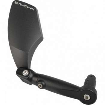 M-WAVE Spy Space Left Barend Bicycle Mirror Black, Handlebar Mount 15-23mm - 3