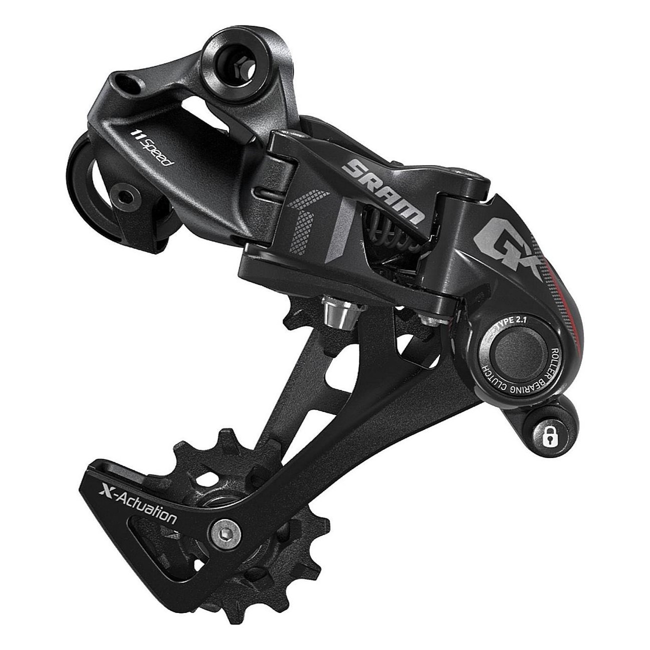 Deragliatore Posteriore SRAM GX 1x11 Gabbia Lunga Rosso/Nero con Tecnologia X-HORIZON e CAGE LOCK - 1 - Cambio posteriore - 0710