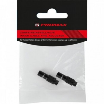 Set de 2 Piezas PROMAX para Ajuste Fino de Cable Interno de Aluminio Negro - 3