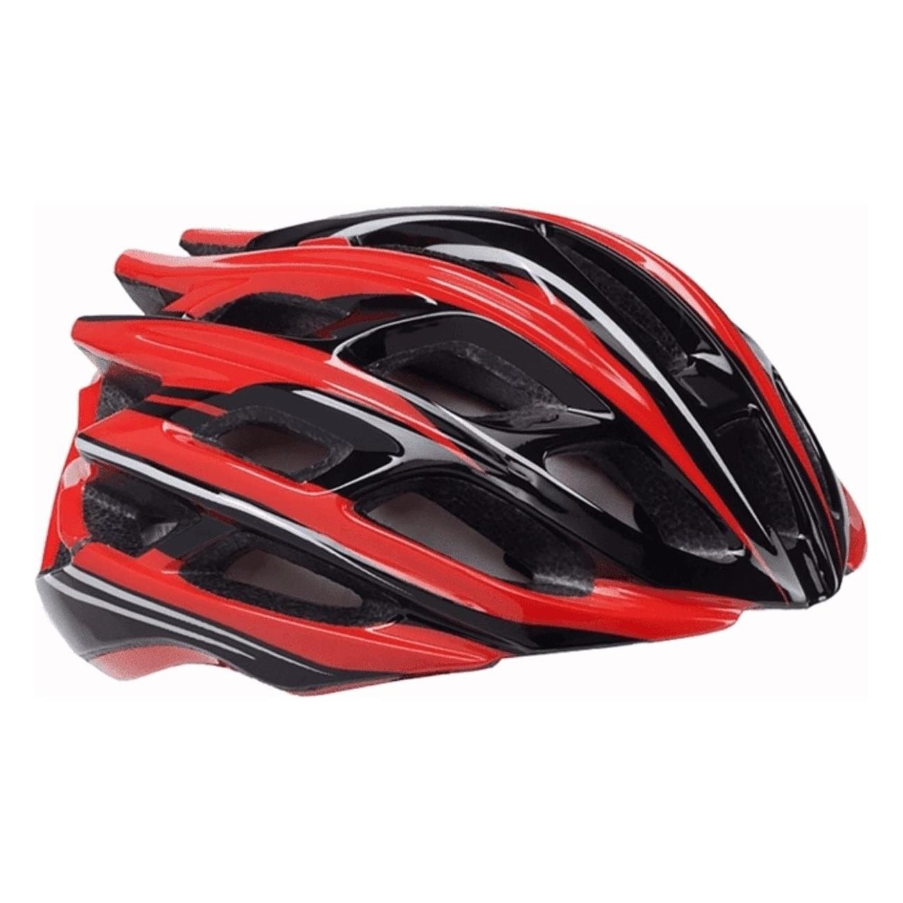 In-Mold Cycling Helmet S-199 Black/Red/White Size L (58-62 cm) with Ventilation - 1