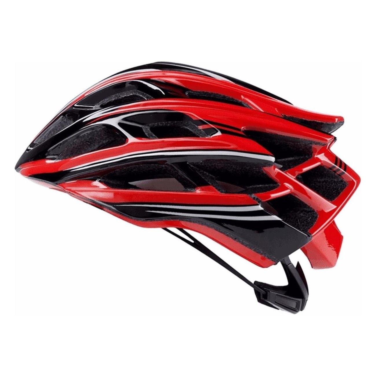 In-Mold Cycling Helmet S-199 Black/Red/White Size L (58-62 cm) with Ventilation - 2