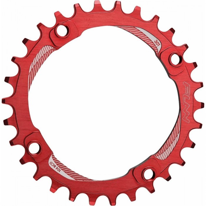 Couronne 34D en Aluminium 7075 CNC Rouge - Compatible Shimano BCD 104mm - 1