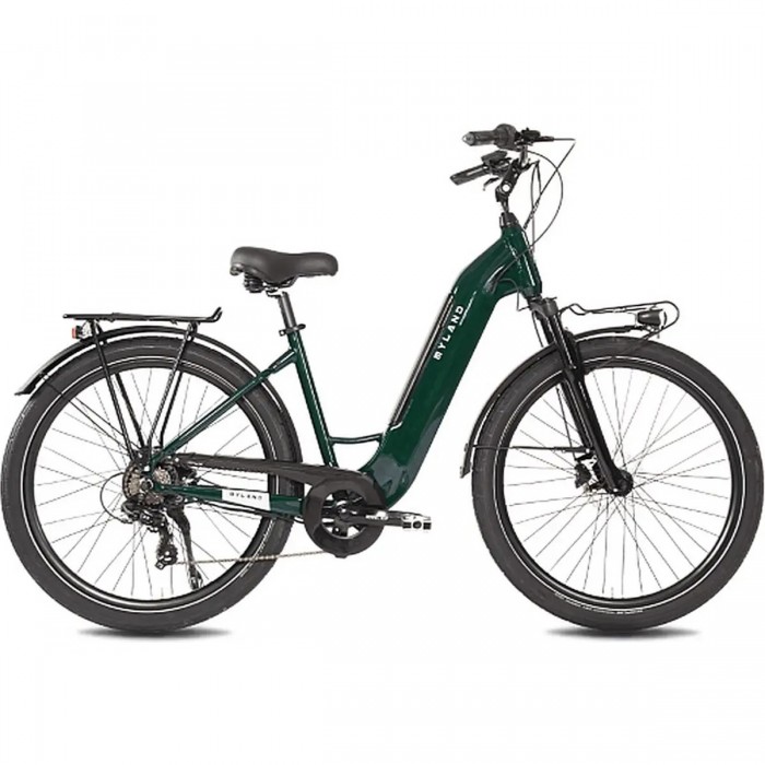 Bicicletta Elettrica Unisex Handy 26' Verde XS - MYLAND E-city Bike con Cambio Shimano 7V e Freni a Disco Idraulici - 1 - E-bike