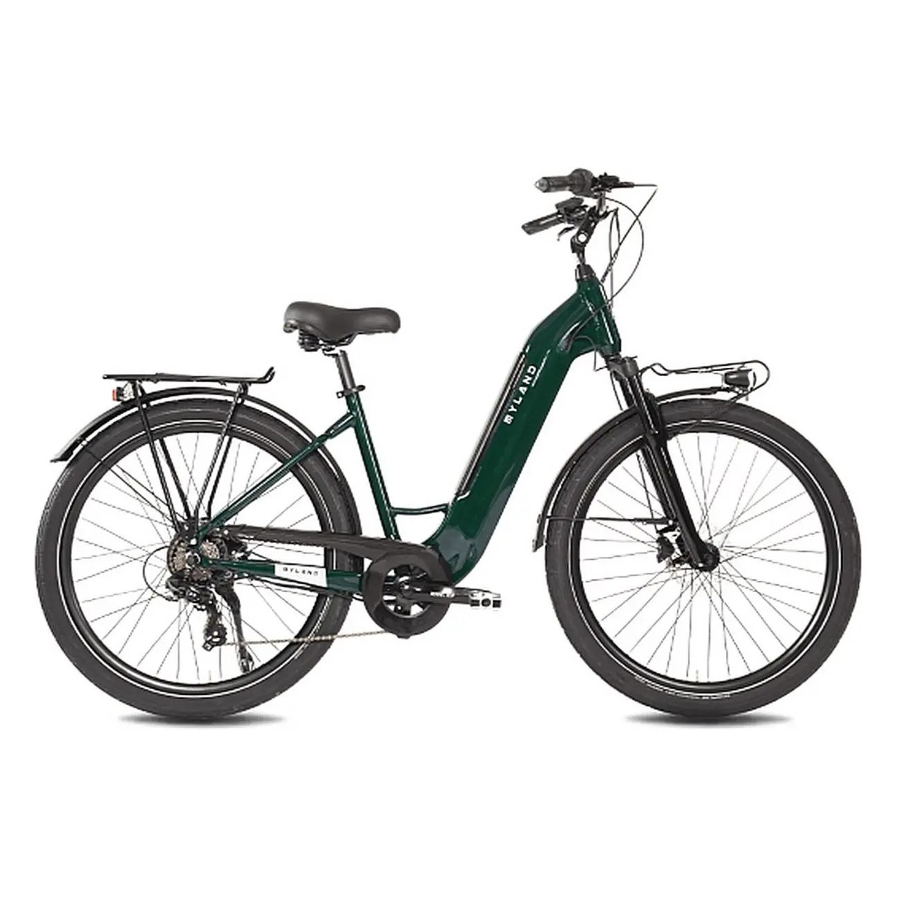 Bicicletta Elettrica Unisex Handy 26' Verde XS - MYLAND E-city Bike con Cambio Shimano 7V e Freni a Disco Idraulici - 1 - E-bike