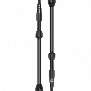 Valve Tubeless Lezyne CNC 80mm en Aluminium Noir avec Retrait Noyau Intégré - 1