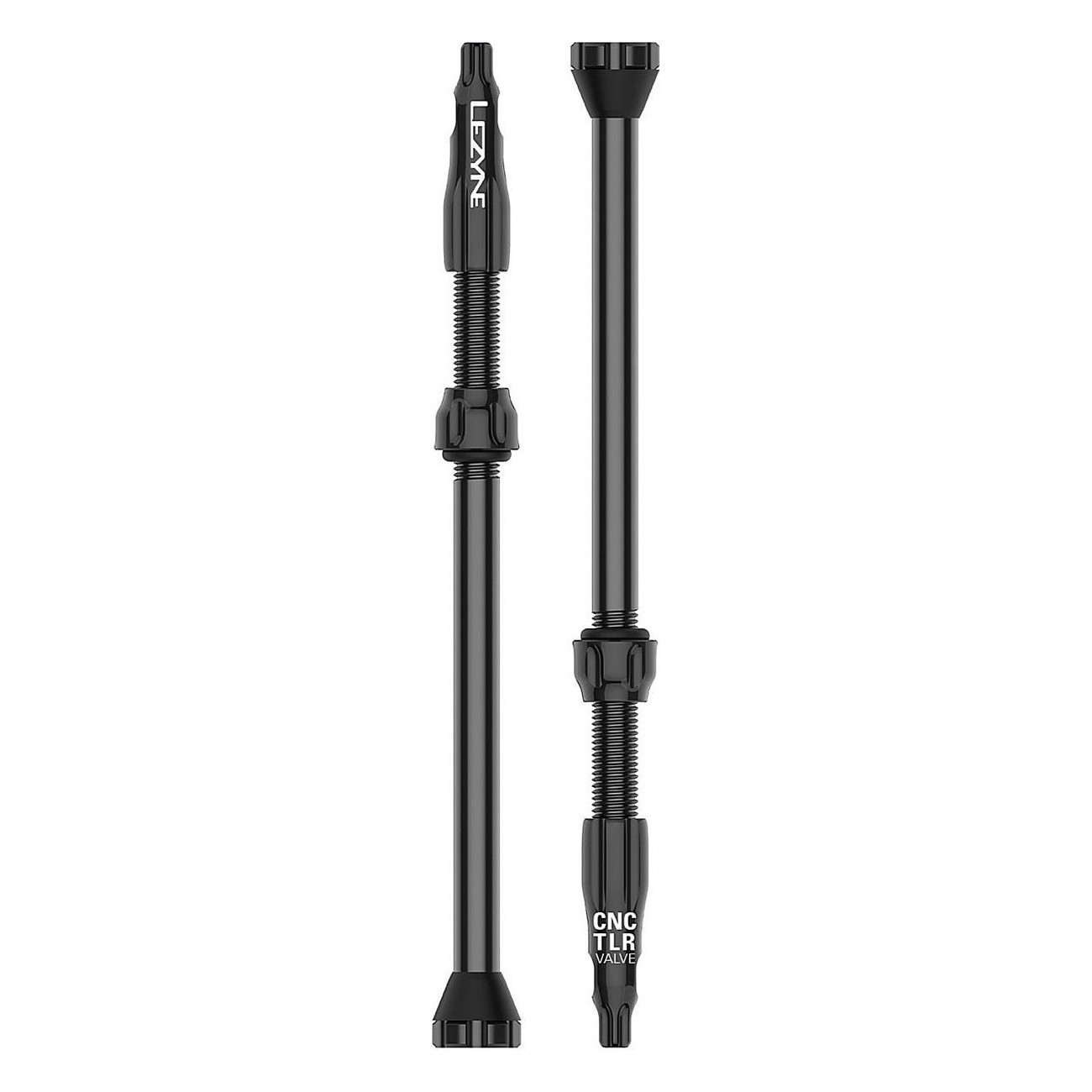 Valve Tubeless Lezyne CNC 80mm en Aluminium Noir avec Retrait Noyau Intégré - 1