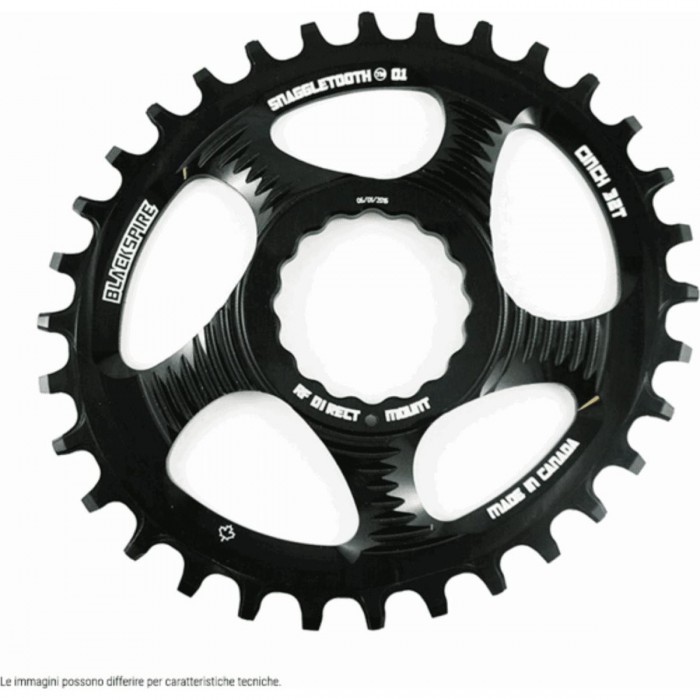 Couronne Ovale 34T RaceFace Cinch 6mm Offset VTT 11/12v avec Technologie Snaggletooth - 1