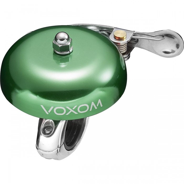 Sonnette de vélo Voxom KL4 Verte 56 mm - Design Rétro en Laiton et Aluminium - 1