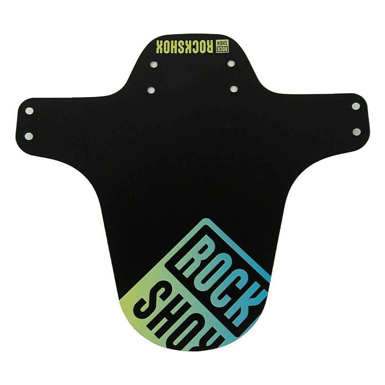 RockShox MTB Mudguard Black-Yellow/Blue Gradient with Fork Protection - 1