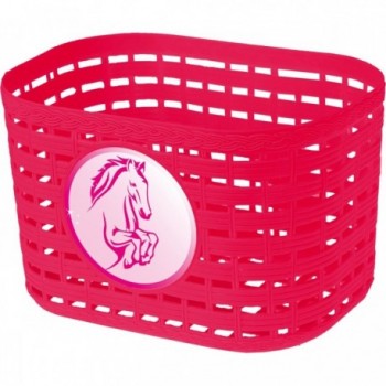 Panier en Plastique Rose pour Enfants - Dimensions 20x13,5x12,5 cm - 1