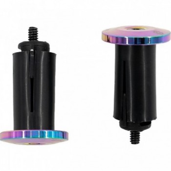 Salt Aluminum and Rubber Handlebar Plugs - Oilslick Finish - 1