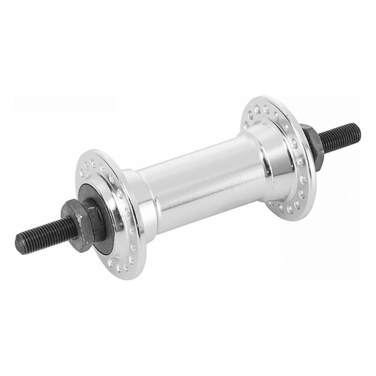 Silver Aluminum Front Hub 36 Holes with Bearings and 5/16'' Axle - 1