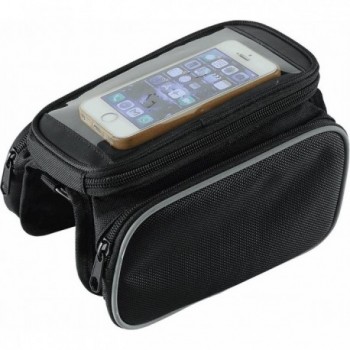 TRIS Top Tube Bike Bag with Integrated Phone Holder and Secure Attachment - 1