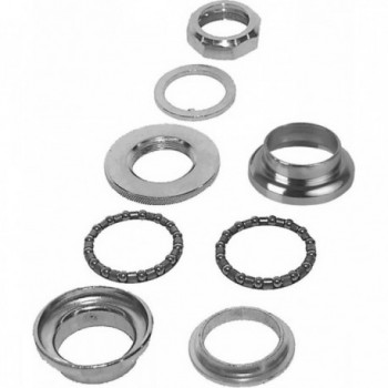 Serie Sterzo 1' in Ferro Cromato con Filetto Ø 26,4 mm per Biciclette - 1 - Serie sterzo e tappi - 4015493390657