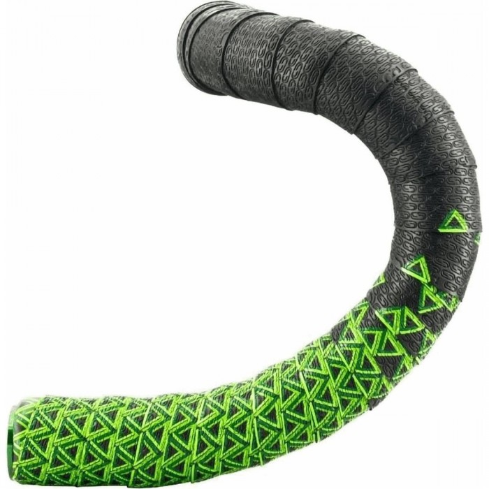 LOOP Handlebar Tape Black/Green in PU+EVA with Deda Caps - 2.5mm Thick - 1