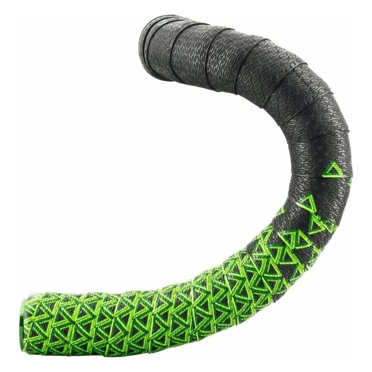 LOOP Handlebar Tape Black/Green in PU+EVA with Deda Caps - 2.5mm Thick - 1