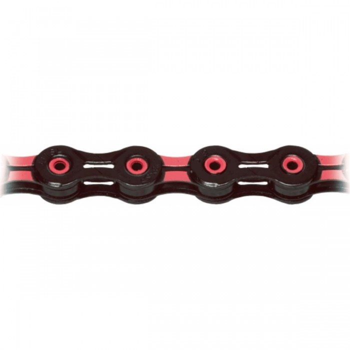 Catena 11v X11SL DLC Nero-Rosso con 118 Maglie e Tecnologia X-Bridge, 247g - 1 - Catena - 4715575895833