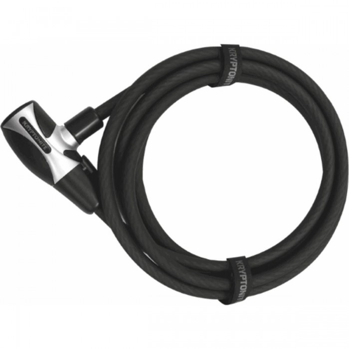 Candado Espiral Kryptoflex 15mm con Llave, 1800mm, Negro - Seguridad y Práctica - 1