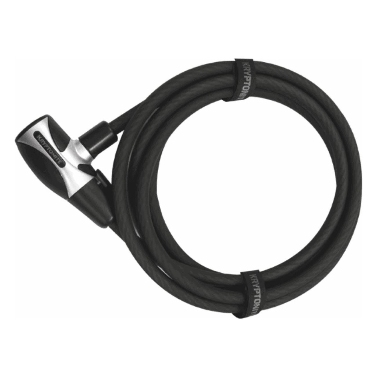 Candado Espiral Kryptoflex 15mm con Llave, 1800mm, Negro - Seguridad y Práctica - 1